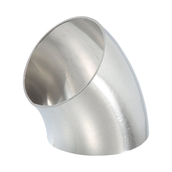 Unique Bargains 1pcs OD 2.01 Inch 45 Degree SS304 Stainless Steel Bend Tube Exhaust Elbow Pipe for Auto Silver Tone