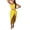 Yellow, variant on ZToonmas Women's One Shoulder Crop Top and Slit Midi Skirt Set 2 Piece Ruched Twist Knot Outfit for Night out and Parties