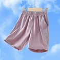 thumbnail image 2 of oqasdz Shorts for Girls Children Solid Color Loose Breathable Beach Shorts Quick Drying Casual Shorts Size 8 Y-9 Y, 2 of 5