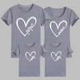 thumbnail image 3 of WREESH Family Matching T-Shirts for Men Fashion Short Sleeve T-Shirts with Playful Heart Graphic Tees for The Whole Family Gray, 3 of 5