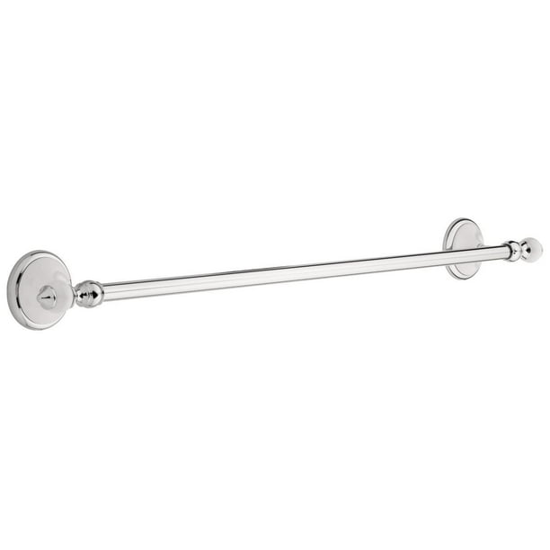 Delta 126639 Alexandria Bath 24" Towel Bar Chrome & White Ceramic