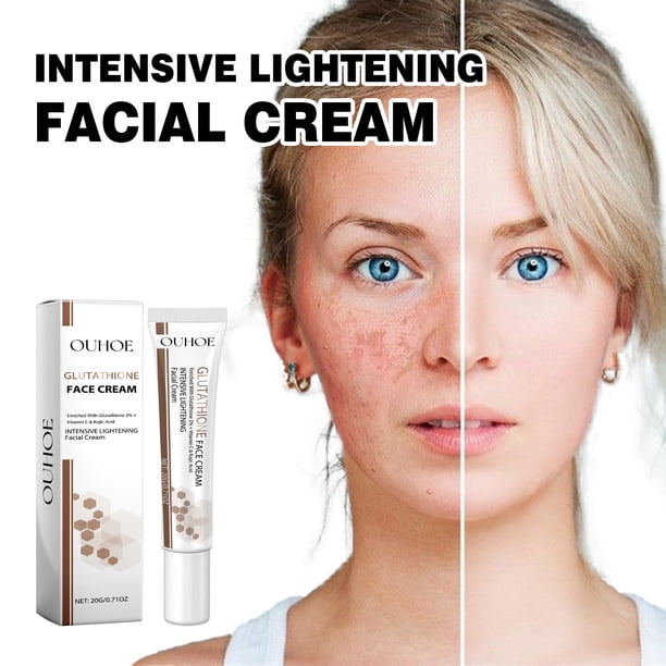 glutathione en la piel Crema Facial Hidratante Avanzada con Vitamina C y Glutatión - Crema Facial  Diaria Ligera de Rápida Absorción para Todo Tipo de Piel - Fórmula  Antienvejecimiento e Iluminadora para Pieles Sensibles
