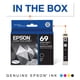 thumbnail image 2 of Cartucho de tinta Epson 69 DuraBrite Ultra Black para varios modelos, 2 of 5