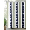 thumbnail image 2 of Fsddascl Coastal Turtle Shower Curtain Set - Standard 72" x 72" Washable Bathtub Curtain with 12 Hooks, Sage Green Stripe Navy White Ocean Waterproof Fabric Stall Shower Curtains for Bathroom/Bathtub, 2 of 6