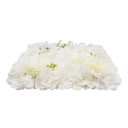 Miumaeov Artificial Roses Flower Panels Silk Fabric Floral Wall Backdrop Mats for Wedding Engagement Party Event Decor 15x15 White 12PCS
