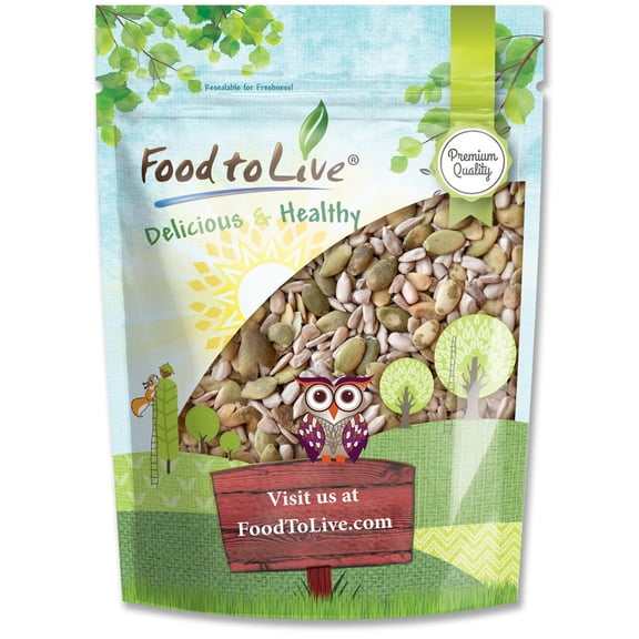 Organic Sunflower and Pumpkin Seed Mix, 8 Ounces – Raw, Vegan, Kosher, Bulk - by Food to Live