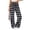 Dark Gray-19049GG, variant on Plaid Wide Leg Pants Woman High Waist Spring Pants for Women Summer Beach Baggy Palazzo Pants for Women