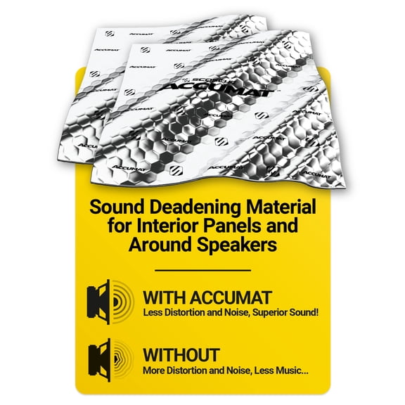 Scosche Accumat Sound Deadening Kit 2 Door High Density Flex Noise Reduction Adhesive Sheets AMT12X2