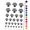 Black, variant on Hello Spring Water Resistant Temporary Tattoo Set Fake Body Art Collection - Purple