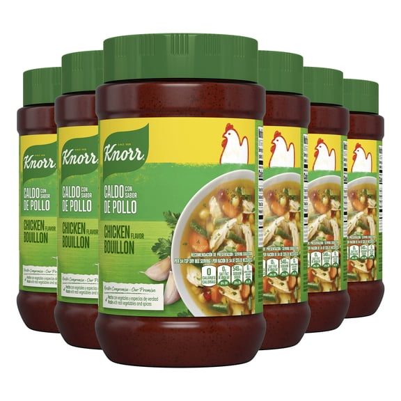 (6 pack) Knorr Shelf Stable Granulated Chicken Bouillon, 32 oz Jar