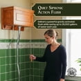 thumbnail image 5 of High Tank Pull Chain Toilet Cherry Stained 23" W Raised Panel Hardwood Tank Conversion Kit Brass Plated Stainless Steel Z-Pipe 59" to 74" Adjustable Height Renovators Supply, 5 of 10