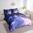 thumbnail image 3 of Feelyou Anime Girl Twin Bedding Sets 7pcs, Glitter Stars Galaxy Bedding Comforter Set, 3 of 8