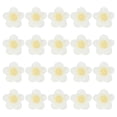 thumbnail image 1 of Uxcell 20-Pack Parches de Costura de Flores, Flores de Ganchillo Hechas a Mano de 1.6 Pulgadas para Ropa DIY [Blanco y Amarillo], 1 of 1