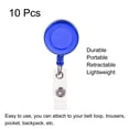 thumbnail image 3 of Uxcell Retractable Round Badge Holder Reel with Clip and Strap Clear Blue 10 Pack, 3 of 5