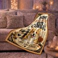 thumbnail image 6 of Pembroke Welsh Corgi Home Feels Better Corgi Love, Playful Pet Portrait Pattern, Warm Flannel Blanket for Living Room and Reading Nook, Dog Lovers Thanksgiving Gift, Pet Lover Home Decor, 6 of 9