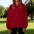 thumbnail image 2 of QIUOMBBP Veste de Sport d'Été pour Femmes Manches Longues Protection Solaire Hauts avec Poches Chemises de Randonnée Légères Extensibles Décontractées Rouge G, 2 of 10