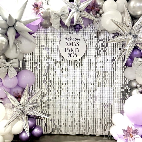 30PCS White Shimmer Wall Backdrop Panels 5X6 FT White Sequins Wall Panels for Wedding Birthday Baby Shower Background Decor