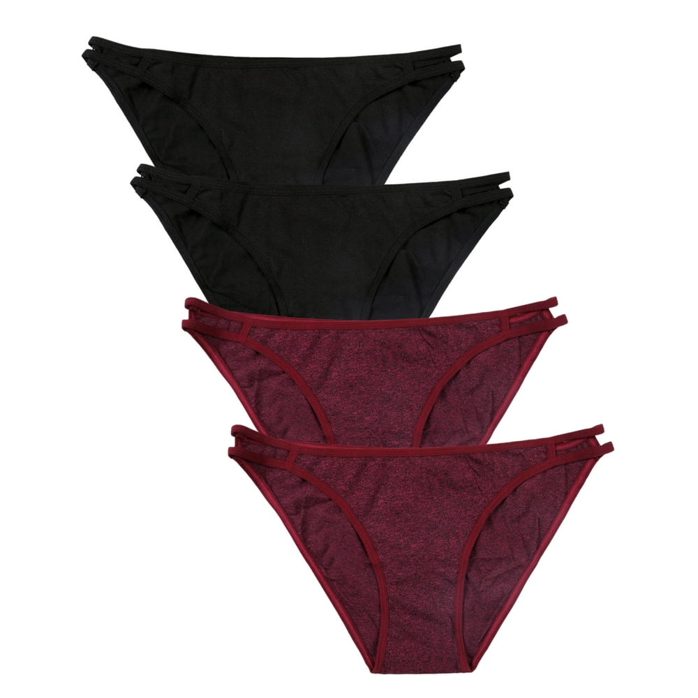 Charmo Charmo Women's Cheeky String Bikini Panties Soft Cotton