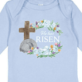 thumbnail image 4 of Inktastic Easter He Has Risen with Cross and Flowers Boys or Girls Long Sleeve Baby Bodysuit, 4 of 5