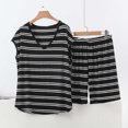 thumbnail image 2 of mihongmao Summer Outfits Comfy Sets for Women Clothing Fashion Women Sleeveless V-Neck Short Casual Pullover Comfy Set Khaki 2X, 2 of 5