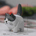 thumbnail image 4 of Figuras de gatos de madera Escultura Estatua Hermosa pequeña estatua de gatos naranjas tallada a mano Trabajo de tallado de arte de gatito de madera., 4 of 7