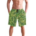 thumbnail image 4 of Dailycode Men's Quick Dry Swim Trunks Beach Shorts Casual Summer Board Shorts with Pockets, Vibrant Palm Leaves, 4 of 8