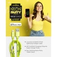 thumbnail image 3 of Liquipel Powertek iPad & iPhone Lightning Charger Cable, Fast Charging 6ft MFI, Neon Party, 3 of 8