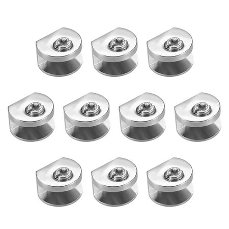

Glass Shelf Brackets Zinc Alloy Glass Clamp Round for 5-8mm 10Pcs