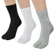 thumbnail image 3 of 3 Pairs Warm Flip-Flop Big Toe Socks Indoor Outdoor Men Womens Hiking Socks, 3 of 9