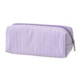 thumbnail image 2 of Purple Aesthetic Pencil Pouch Large Capacity Nylon Organizer 30+ Pen Holder Case with Zipper Storage Bag for Office, 2 of 9