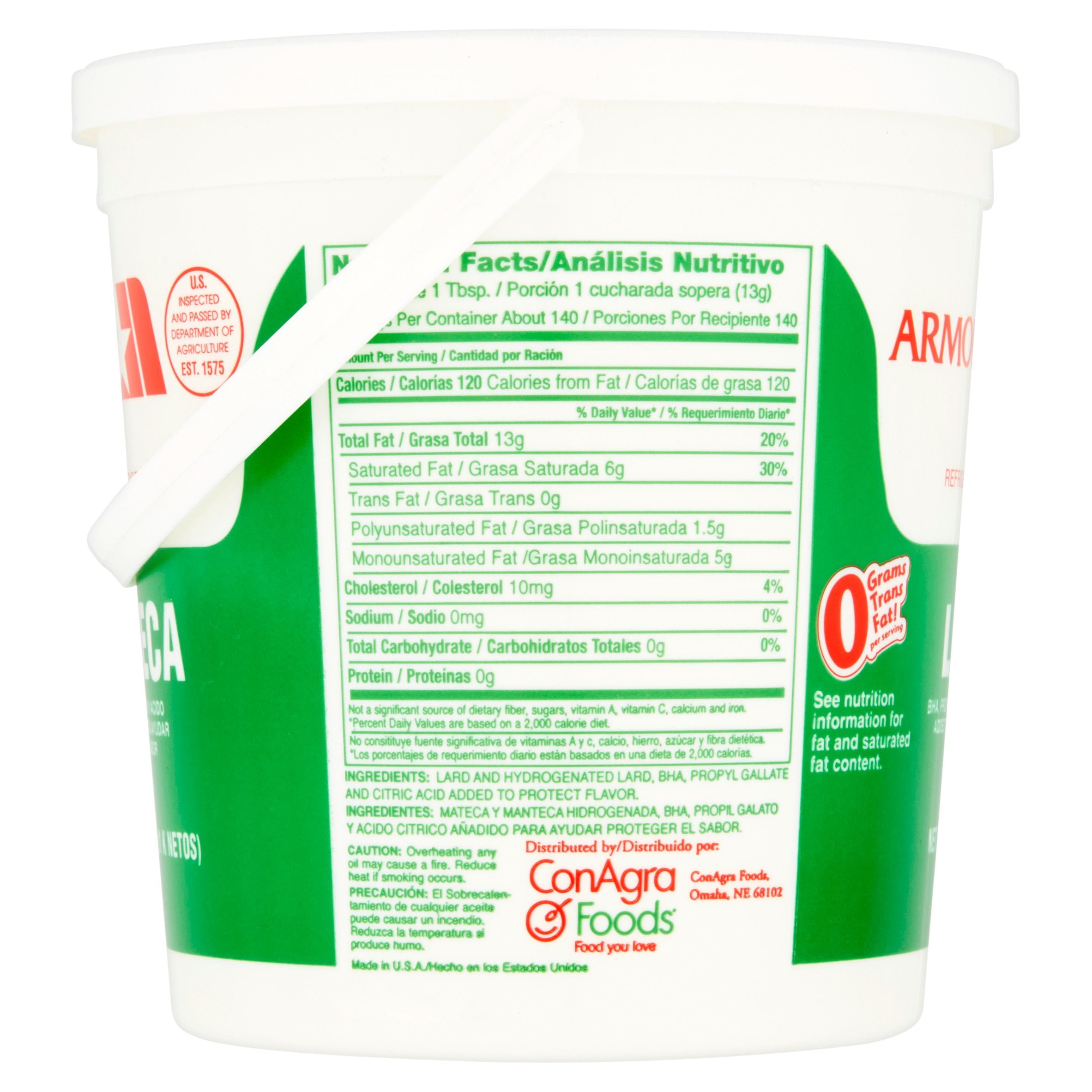 Conagra Foods Armour Lard 64 Oz Walmart Com Walmart Com