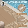 thumbnail image 6 of DEORAB 5'x8' Outdoor Rugs Waterproof Patio Reversible Plastic Carpet Camping Outside Mat For Garden RV Camping Porch Deck Backyard, Brown & Beige, 6 of 8