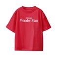 thumbnail image 2 of Marvel Wonder Man Black And White Show Logo Youth T Shirt (Red, XS-XL), 2 of 4