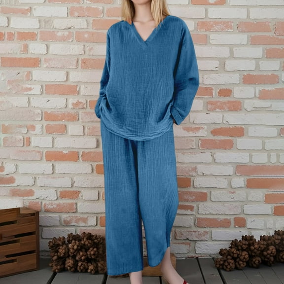 Leisure V Neck Pullover With Long Sleeves And Pocket Trousers Multicolor Women's Suit Pantsuits for Women Work Casual Womens plus Size Jumpsuits And Rompers Pant Suits for Women Dressy Wedding Guest