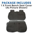 thumbnail image 5 of Kojem Bench Seat Cover for Toyota Pick-up Truck 1987 88 89 90 91 92 93 1994 Solid Bench with Headrest Synthetic Leather ＆ Cloth Upholstery Black, 5 of 11