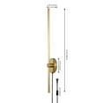 thumbnail image 5 of JONATHAN Y Anton 27.25" 1-Light Modern Minimalist Iron Adjustable Bar Integrated LED Plug-In Sconce, Brass Gold, 5 of 12