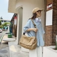 thumbnail image 4 of Retro Washed Canvas Shoulder Bags Large Capacity Designer Hobo Crossbody Handbag, 4 of 9