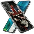 thumbnail image 2 of MUNDAZE LG K51 Shockproof Clear Hybrid Protective Phone Case British UK Flag Skull Cover, 2 of 5