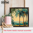 thumbnail image 6 of 1pc Tropical Palm Tree Wooden Wall Art, 8x8 Inch Rustic Vintage Framed Decor for Indoor Outdoor Use, Beach House, Poolside, Garden Porch, Summer Autumn Home Decoration with Vibrant Colors, 6 of 9