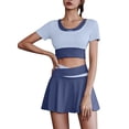 thumbnail image 2 of Heisall Women's Summer Breathable Comfortable Sports Sleeveless Backcross Yoga Tennis Dress Two Piece Workout Sets, 2 of 6