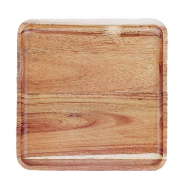 Hearth & Gear Wood Coffee Tray Household Bread Tray Rectangular Tray Japanese Cake Plate Solid Wood Dessert Plate 20×20cm Baking Silicone Sheets for Oven Sheets for Baking 6 Wire Cooking Racks Flip