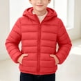 thumbnail image 6 of ITSAME Girls Hooded Quilted Puffer Jacket Long Sleeve Full Zip Winter Warm Thick Coat with Pockets Red Size 10, 6 of 10