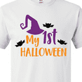 thumbnail image 4 of Inktastic My First Halloween, Witch Hat, Bats - Purple Black T-Shirt, 4 of 5