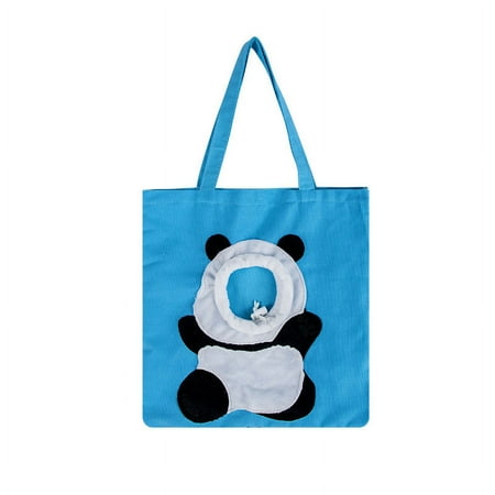 Portable Cat Carrier Bag Cat Shoulder Bag Pet Canvas Shoulder Bag Panda Shape Cat Tote Bag
