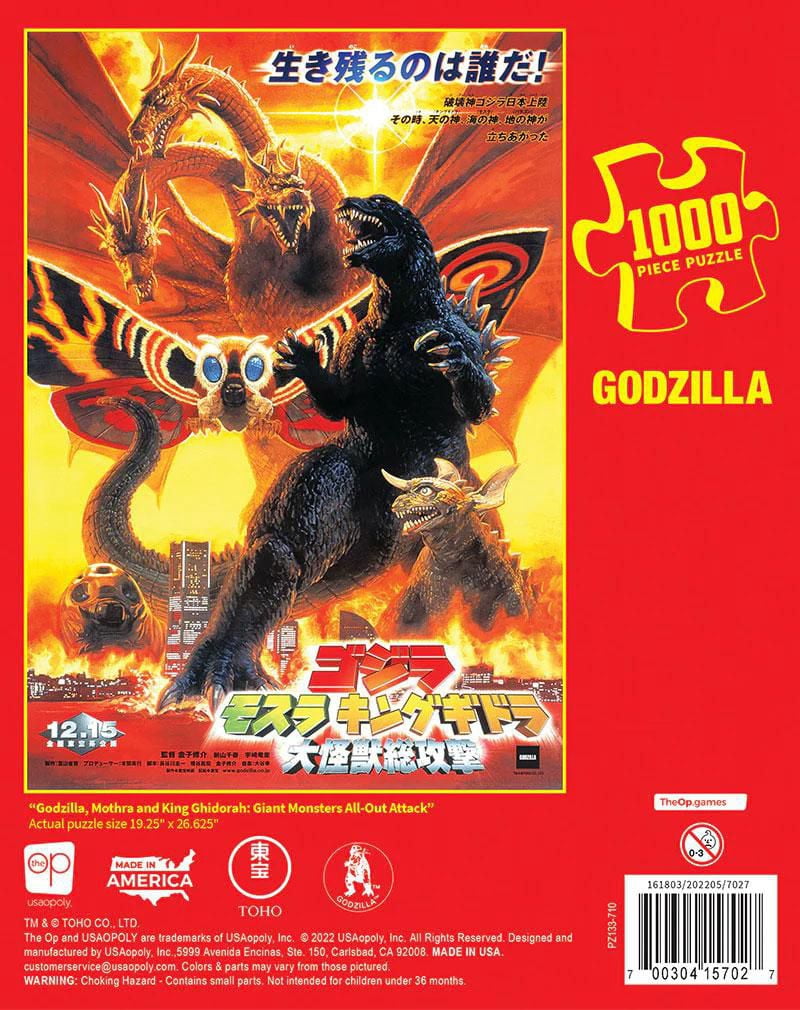 USAopoly Godzilla “Godzilla, Mothra and King Ghidorah: Giant Monsters All-Out Attack” Casse-Tête De 1000 Pièces