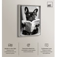 thumbnail image 2 of Me Time Frenchie Canvas Funny Bathroom Art by Art Remedy, Silver Frame, 16" x 24", 2 of 7