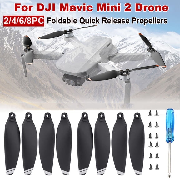 ABPWLY Toys Foldable Quick Release Propellers for DJI Mavic Mini 2 Drone 2/4/6/8PCS Set with Screws and Screwdriver Birthday Gifts