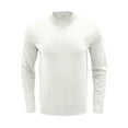 thumbnail image 3 of Grianlook Men Casual Solid Color Jumper Tops Crew Neck Knit Pullover Long Sleeve Knitted Sweaters White S, 3 of 5