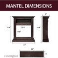 thumbnail image 6 of Cambridge Sienna 34'' Freestanding Electric Fireplace with Remote| Log Insert | Mahogany Mantel | For Rooms up to 210 Sq.Ft. | Storage Shelf | Adjustable Heat Settings |Timer, 6 of 12