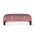 thumbnail image 3 of World Interiors Algiers Fabric Upholstered Red Pattern Ottoman in Multi-Color, 3 of 5